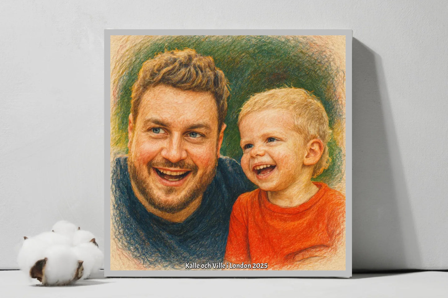 Make your photo like the colour pencil draw square canvas