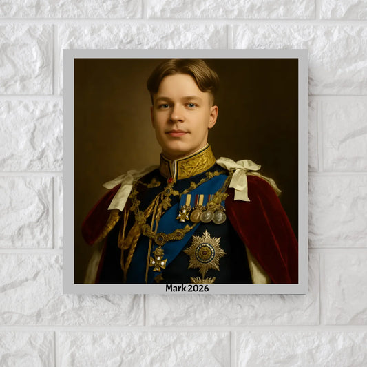 Ai Royal-style Portrait - Square Canvas & Metal Print