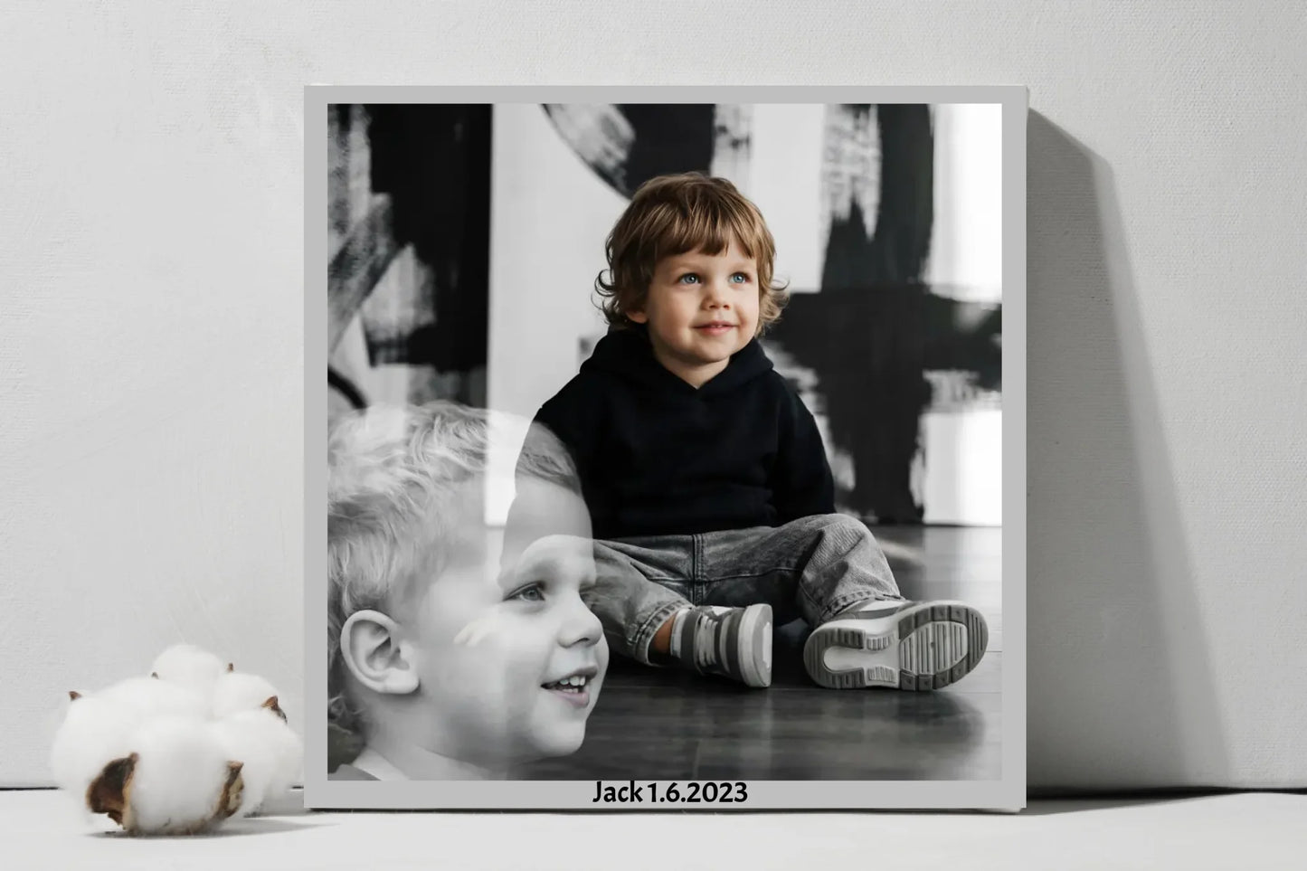 AI Boy Portrait - Square Canvas