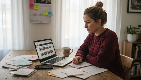 Woman browsing online for personalised gifts