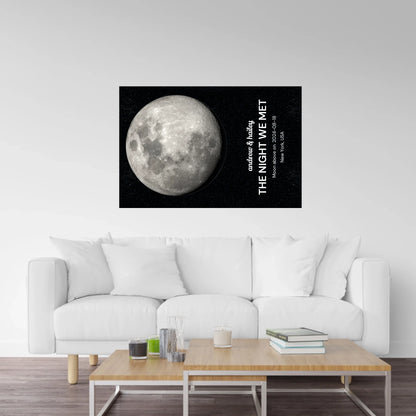 The night we met print poster, Gift for you, Gift moon canvas, Wall Art Canvas, Print Bright scene