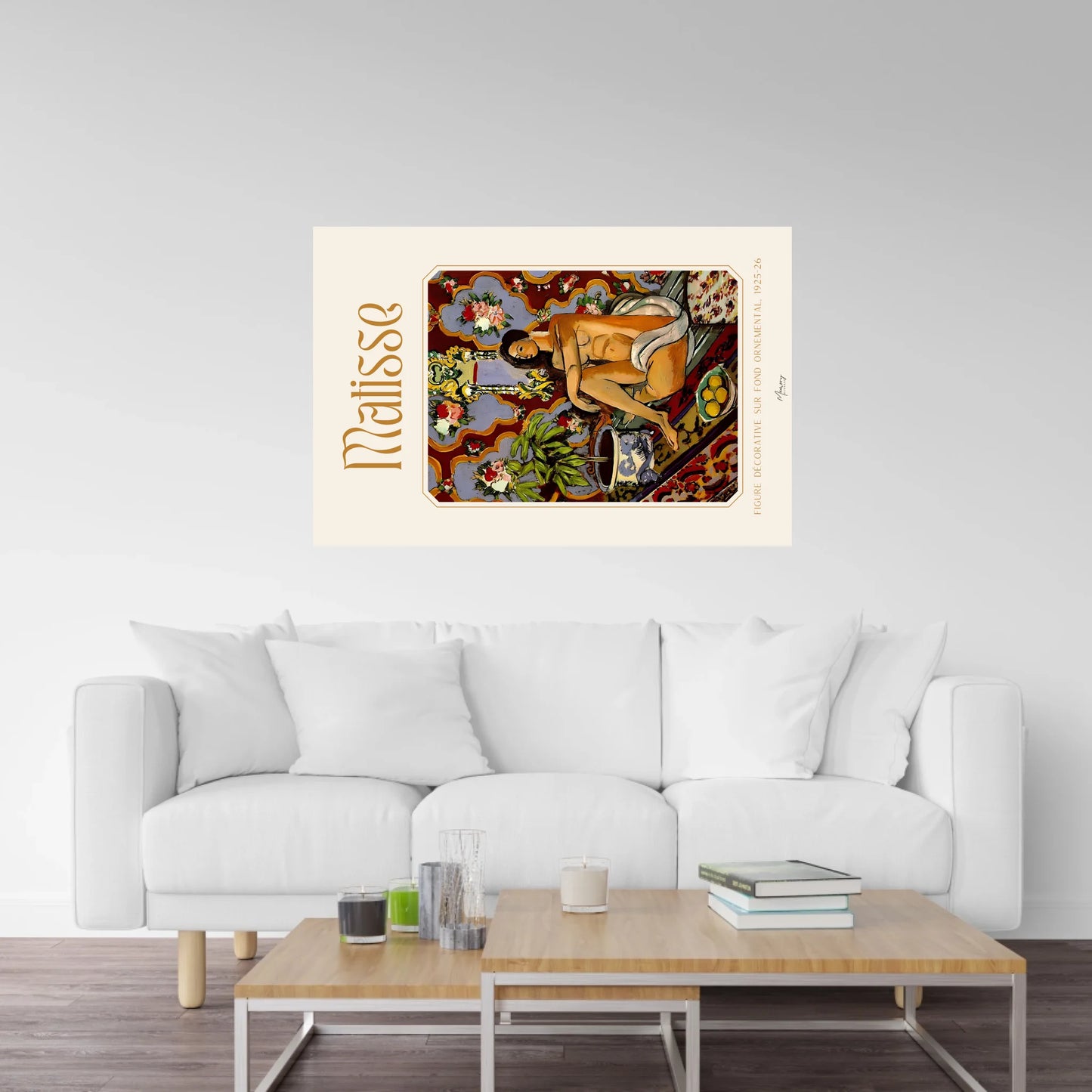 Decorative Figure, Nude 1925, Henri Matisse, Wall Art Poster and Canvas, Print Bright Interior