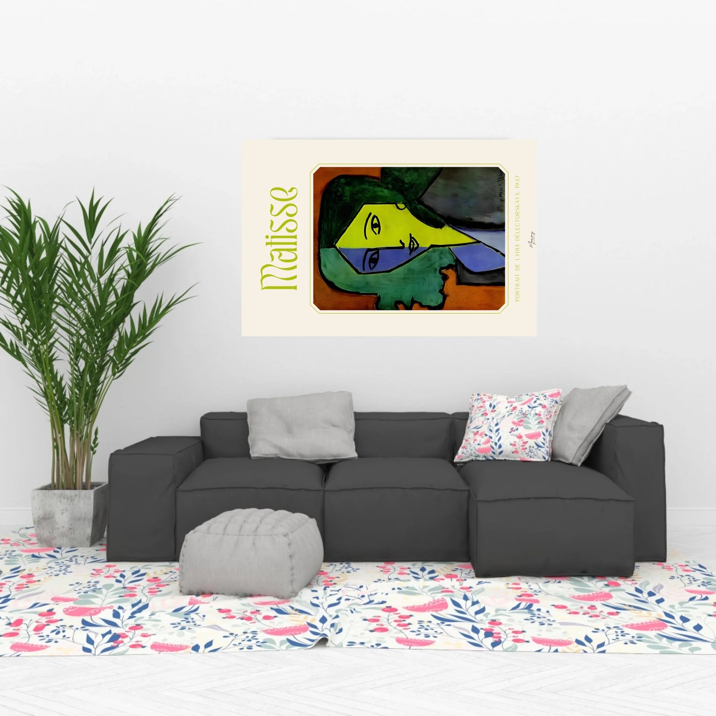 Portrait of Lydia Delectorskaya 1954, Henri Matisse, Wall Art Poster and Canvas, Print Bright Interior