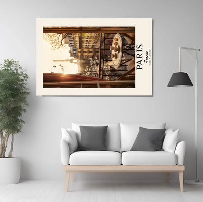 Paris city print, Paris travel poster, France travel gift, France canvas, Paris gift, Wall Art Canvas, Print Bright Interior