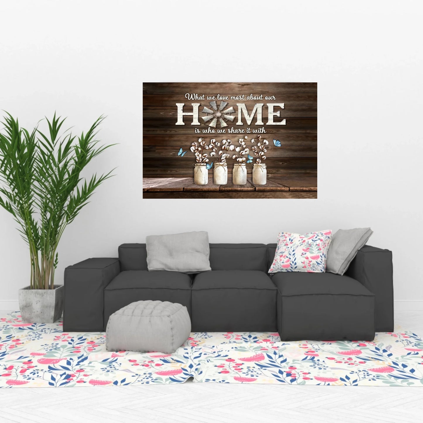 Home Jar Custom Wallart, add family names canvas or posters, also digital download