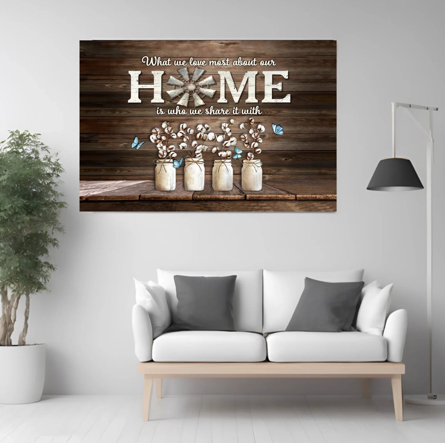 Hem Burk Anpassad väggkonst, lägg till efternamn på canvas eller posters, även digital nedladdning