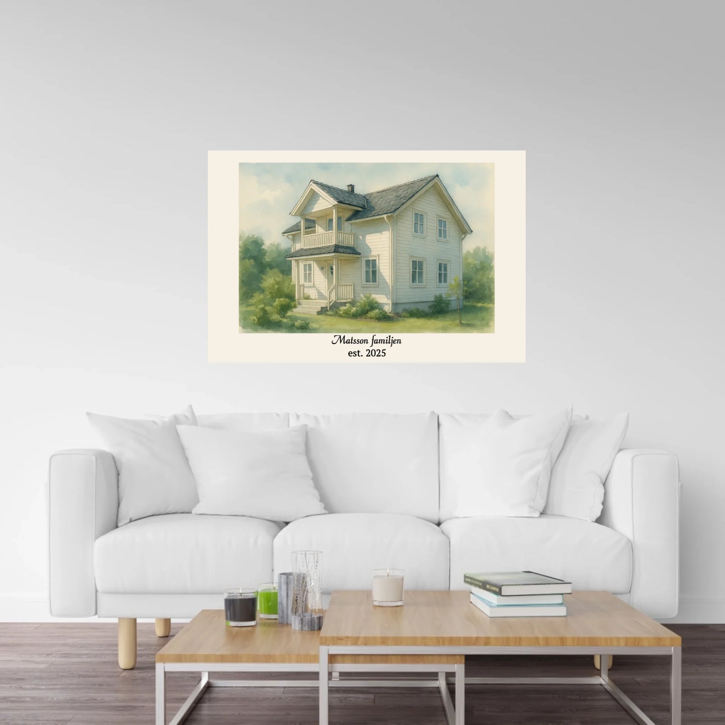 Watercolor Painting From Photo Custom Wallart, House Picture Into Digital Painting, Custom portrait canvas or posters