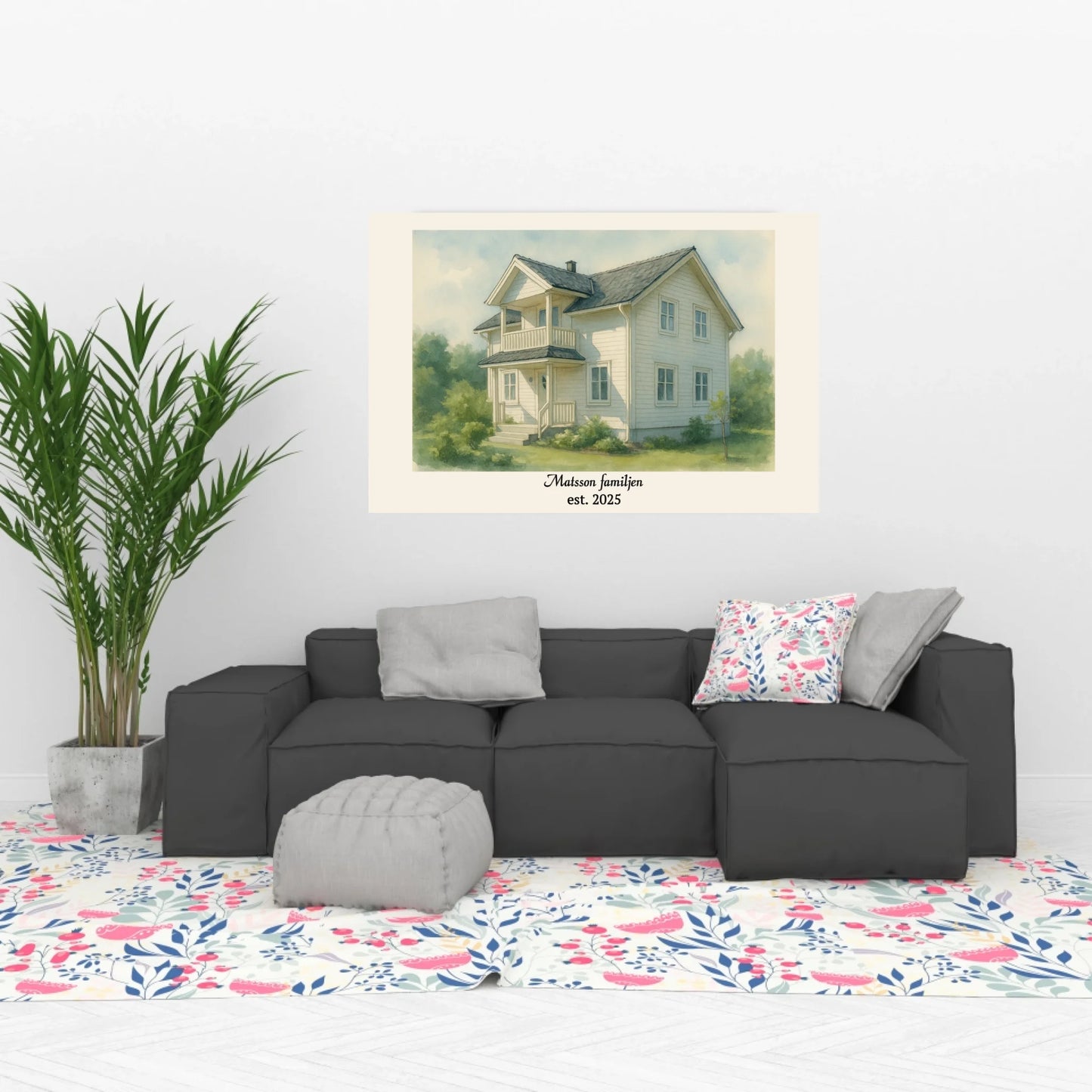 Watercolor Painting From Photo Custom Wallart, House Picture Into Digital Painting, Custom portrait canvas or posters