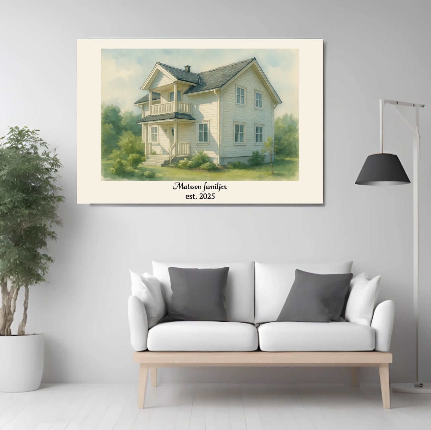 Watercolor Painting From Photo Custom Wallart, House Picture Into Digital Painting, Custom portrait canvas or posters