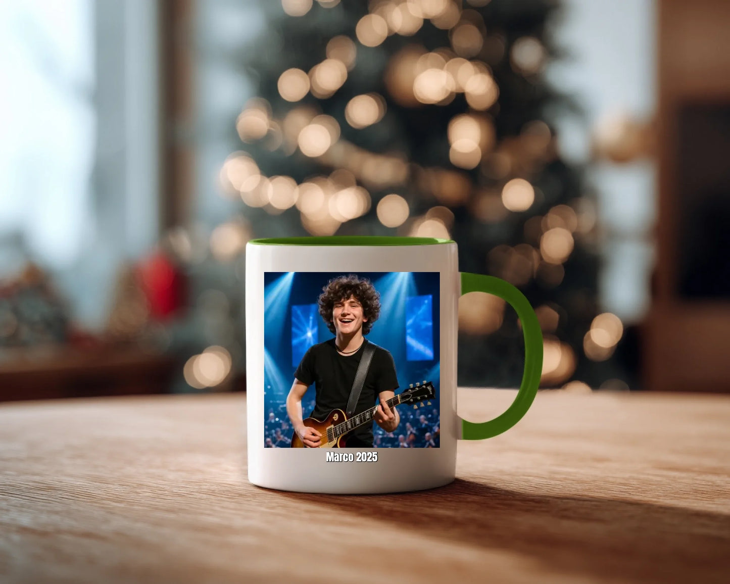 2 Colorful Accent Mugs 11oz Red Black Green Pink Blue Yellow Green