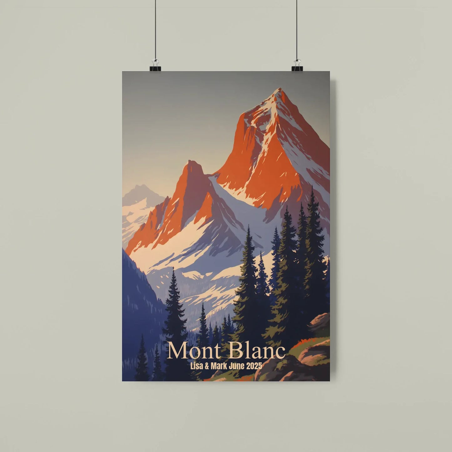 France scene print Mont Blanc custom your name canvases  and posters#fra