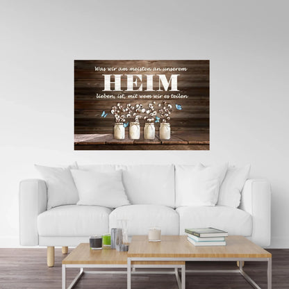Custom Home Jar Canvas wallart [eng] [ger] [swe]