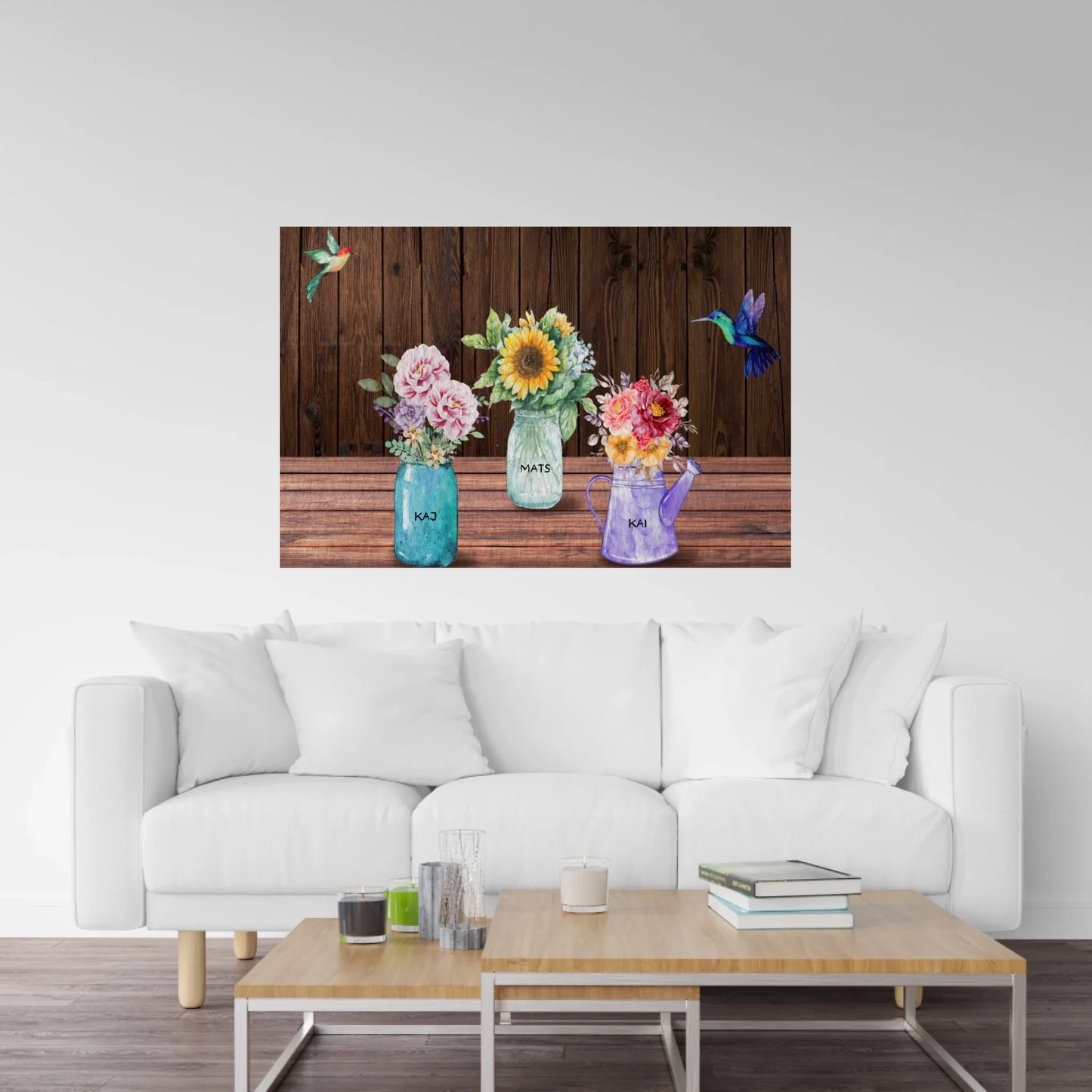 Custom Colourful Jar Canvas wallart