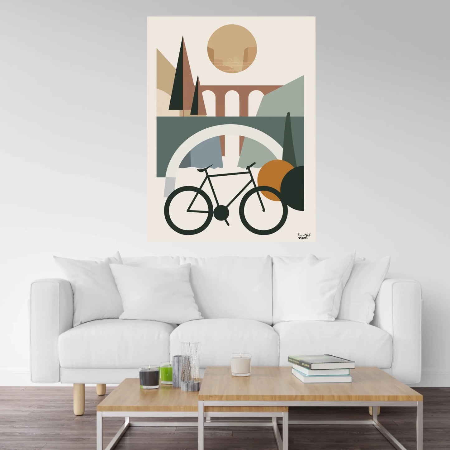 Copenhagen Shapes Canvas – Minimalist Scandinavian Art – Geometric Nordic Wallart – Modern Decor Print