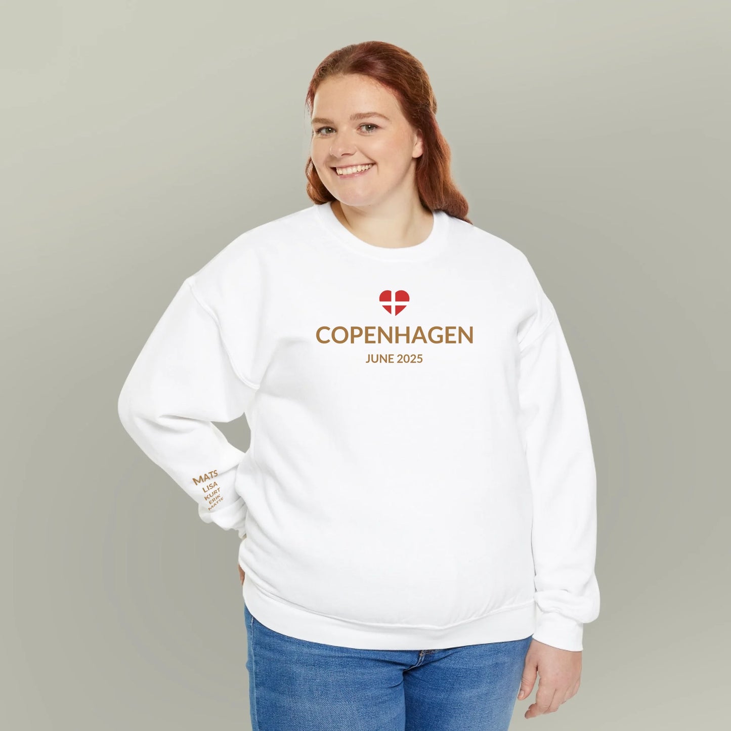 Custom embroidered place name and flag with names Sweatshirt and Hoodie