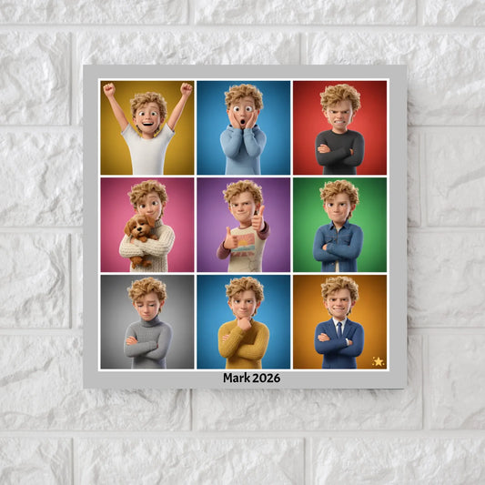 AI 3D Animated Portraits - Square Canvas & Metal Print