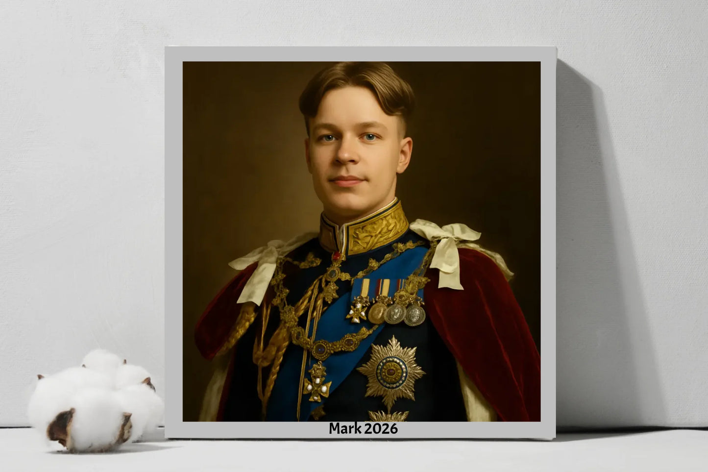 Ai Royal-style Portrait -  Square Canvas