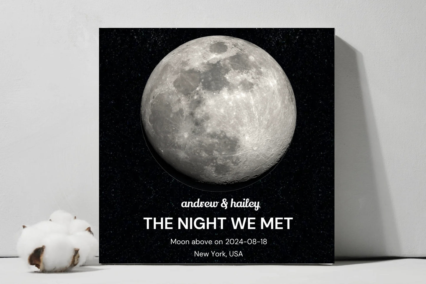 Moon Phase We Met - Square Canvas & Metal Print
